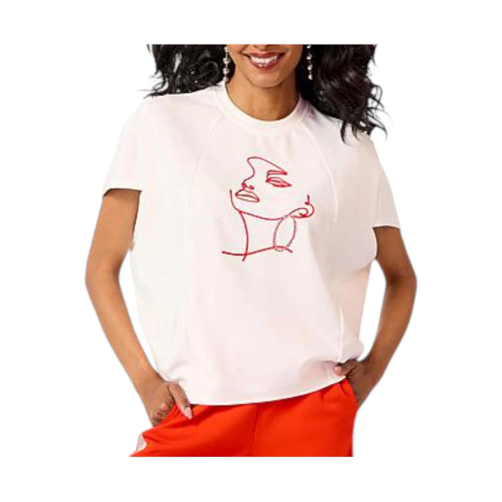 Vivica A. Fox Women's Collection Luxe Crepe Knit Top Vivid White - Regular